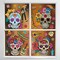 Day of The Dead Window Clings Sugar Skulls (Black, White, Orange, Pink, Purple, and Green)